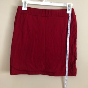 Crimson mini skirt